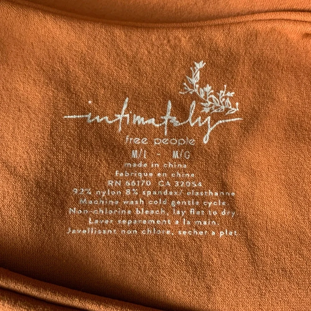 Intimately Free People Pumpkin Orange High Neckline Tank Top